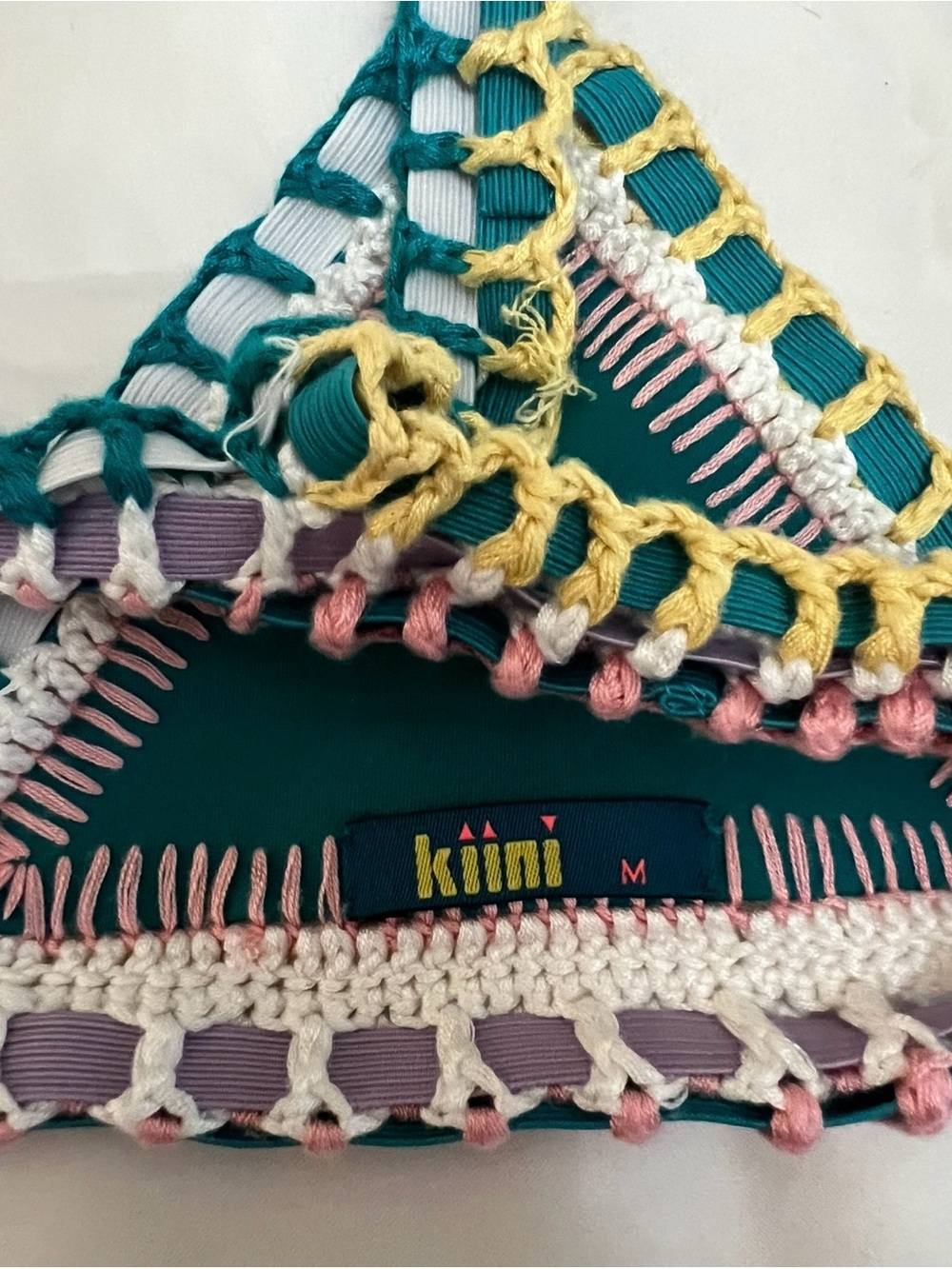 KIINI Teal Crochet-Trim Bikini Set - Picture 6 of 8